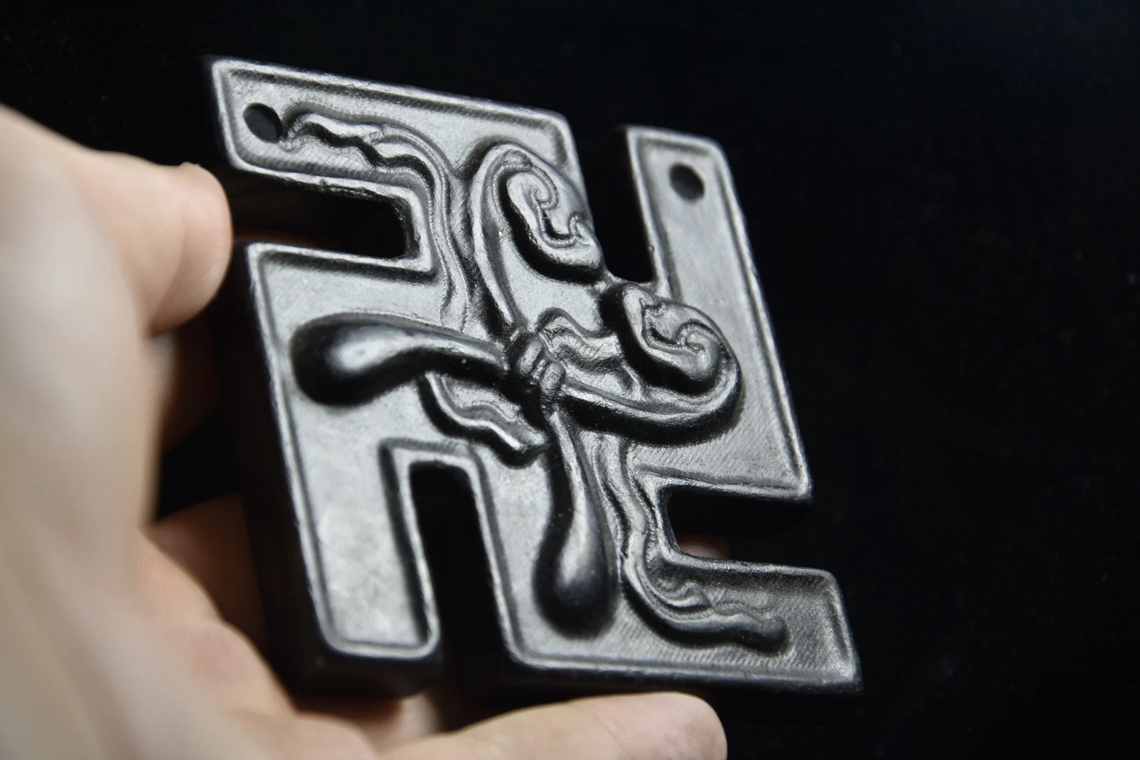 Китайская Красная горная культура метеорит железная Ретро старинная Нефритовая