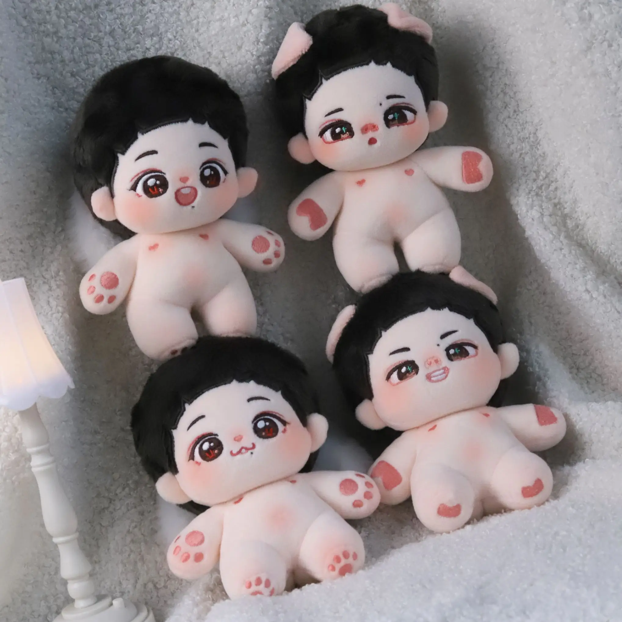 

Аниме неразобранная Xiao Zhan Wang Yibo симпатичная 15 см кукла с полным телом с фотографиями милый подарок для косплея