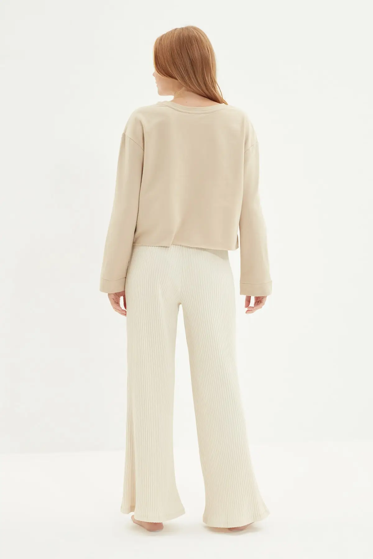 

Wide leg knitted pajamas six THMAW22PJ0051