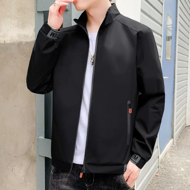 Новая мужская весенне-осенняя тонкая куртка повседневная подростковая модная