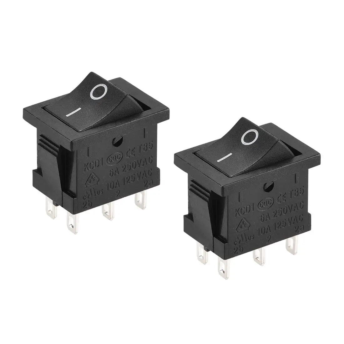 

Keszoox DPDT Mini Boat Rocker Switch Black Toggle Switch for Boat Marine 6pins ON/ON AC 250V/6A 125V/10A 2pcs