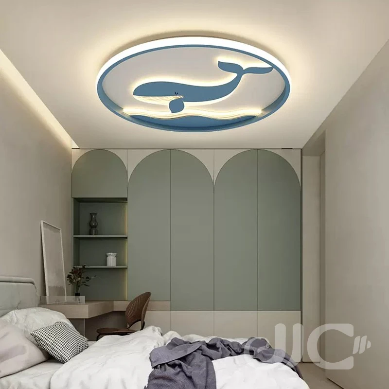 

Jjc Ceiling Lamp Led Creative Dolphin Warm Bedroom Lamp Simple Modern Living Room Lamp In Children's Room Dining Room Lamp