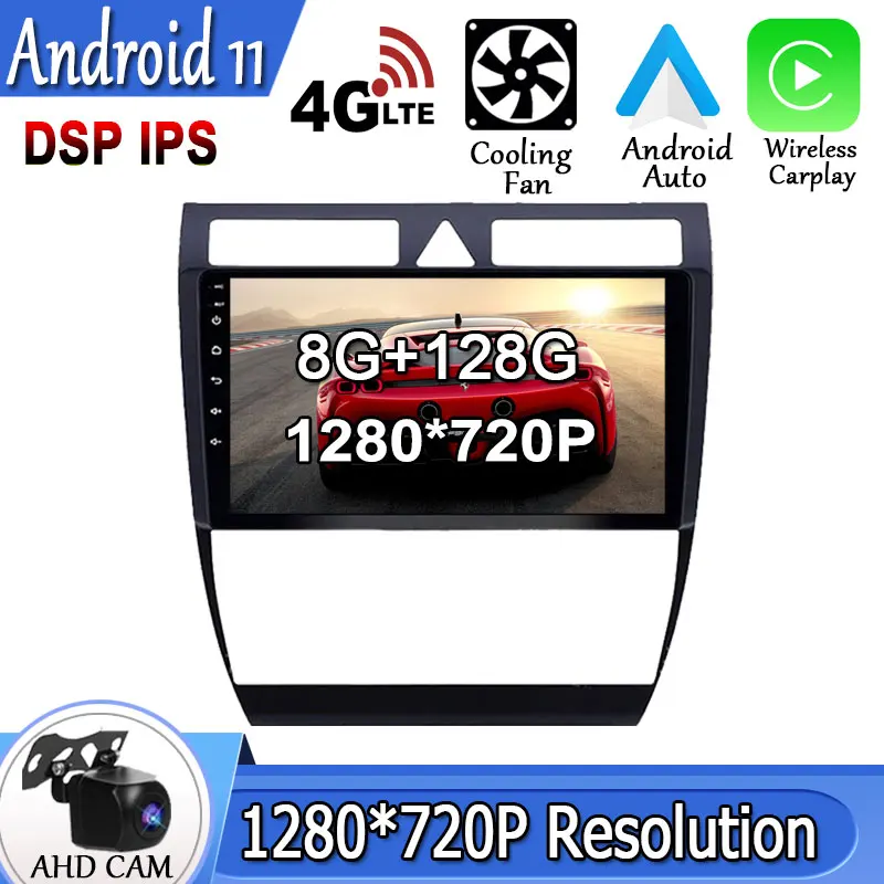 

Android 11 для Audi A6 C5 S6 RS6 1997-2004, мультимедийная навигация, автомобильный видеоплеер, стерео, GPS, DSP, без DVD