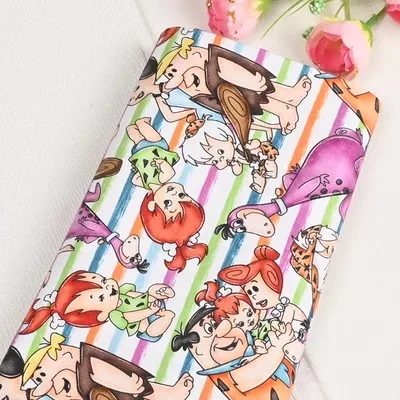 

45x110 см, Мультяшные персонажи, флантаны, 100 хлопчатобумажная ткань для шитья, Лоскутная одежда, «сделай сам», материал для квилтинга и рукоделия