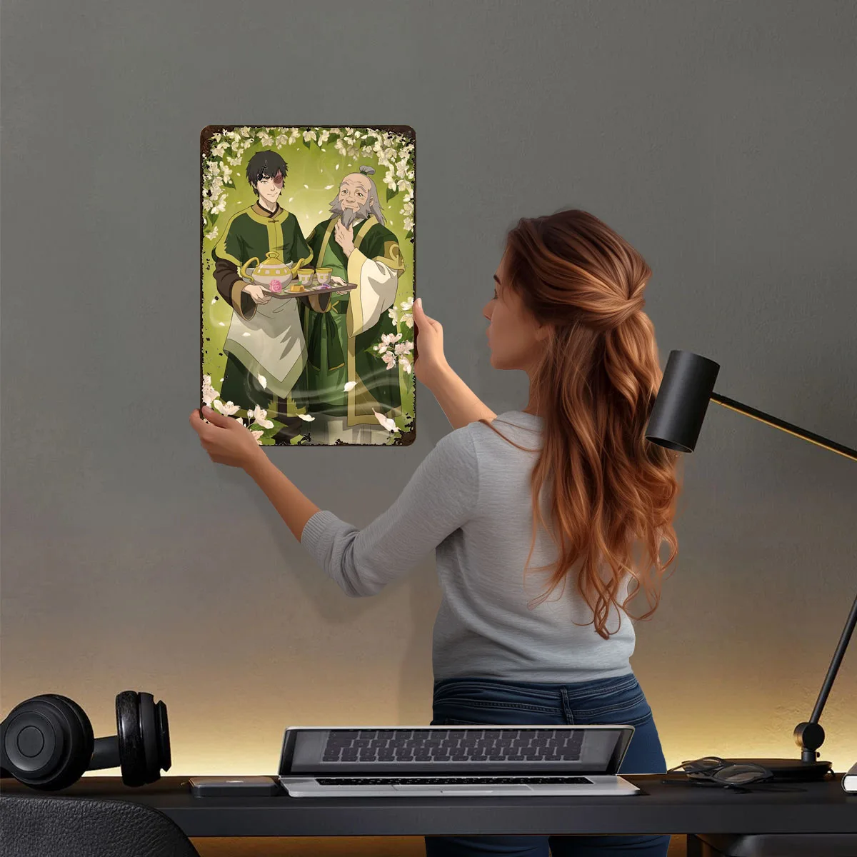 Металлический плакат Zuko &amp Uncle Iroh украшения для комнаты металлические жестяные