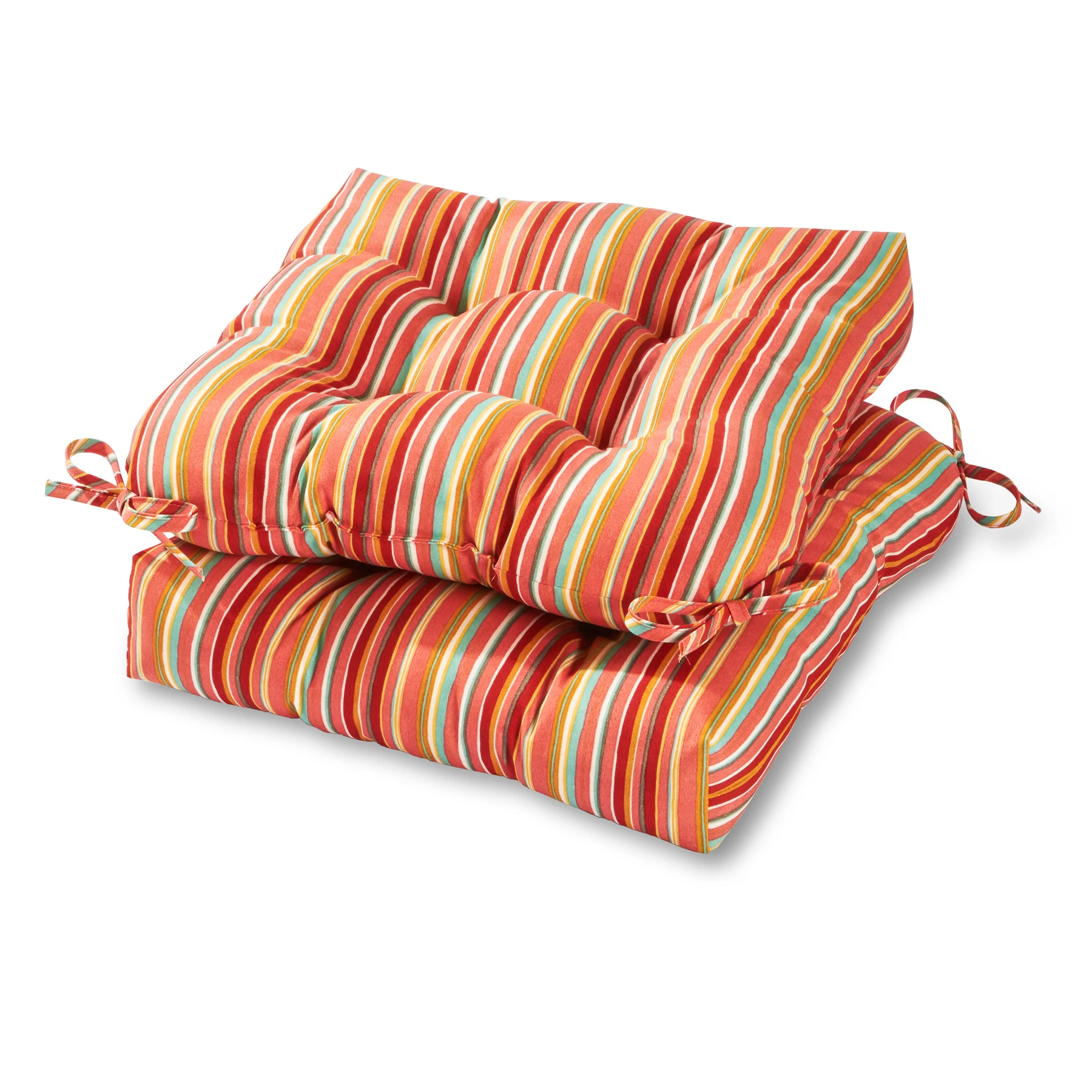 

Coastal Stripe 20 In. Plush Outdoor Chair Cushion, Set of 2