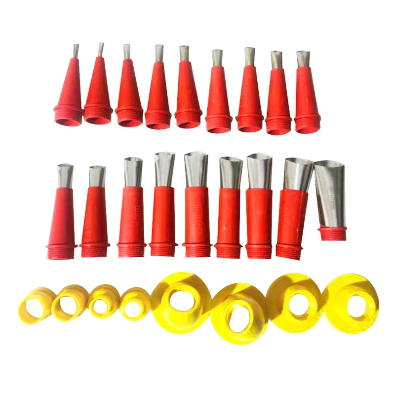 

Hot Sale Caulking Finisher Kit 18 Pcs Stainless Steel Caulking Nozzle Applicators With 8 Connection Bases For Bathroom Kitche