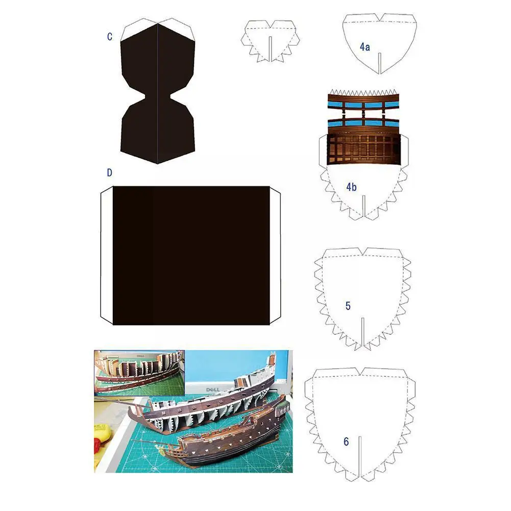 Бумажная модель корабль сделай сам Пираты Карибского моря Черная жемчужина
