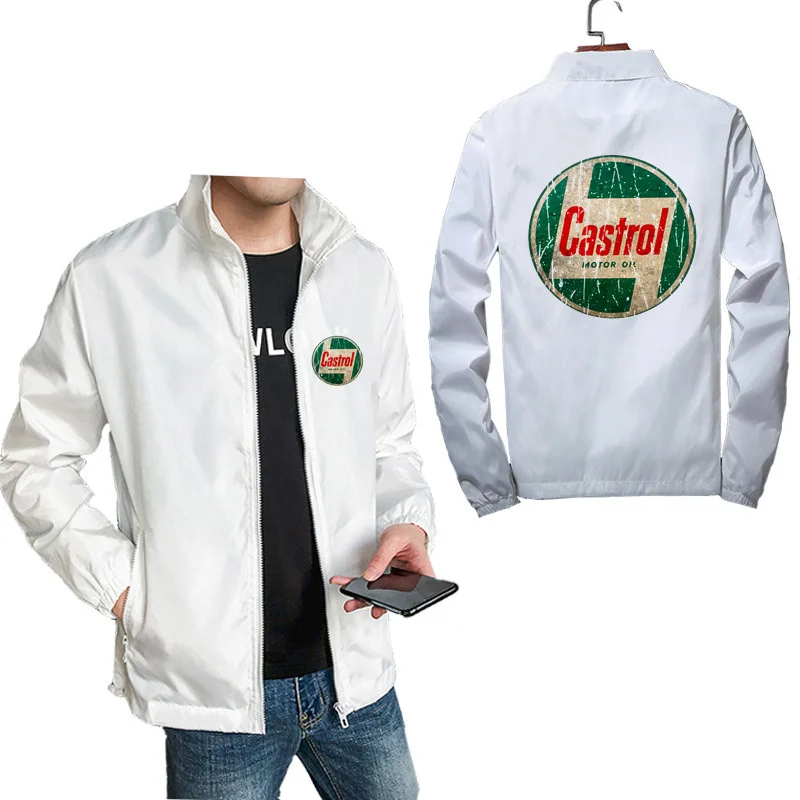 Забавная Castrol газовая куртка для мужчин весна осень моторная масляная с длинным