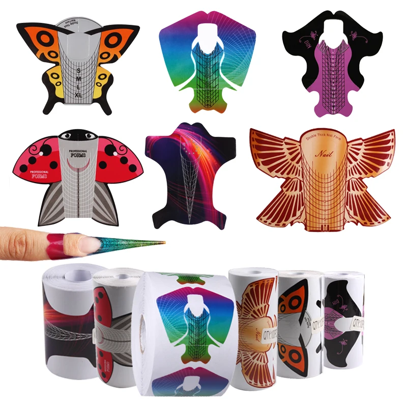 

100/50 шт., наклейки для французских ногтей