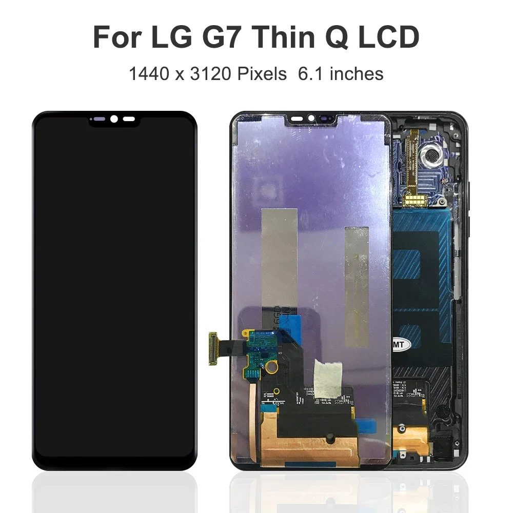 Для LG G7 для ThinQ 6 1 ''G710 G710EM G710PM G710N ЖК-дисплей с дигитайзером сенсорного экрана в