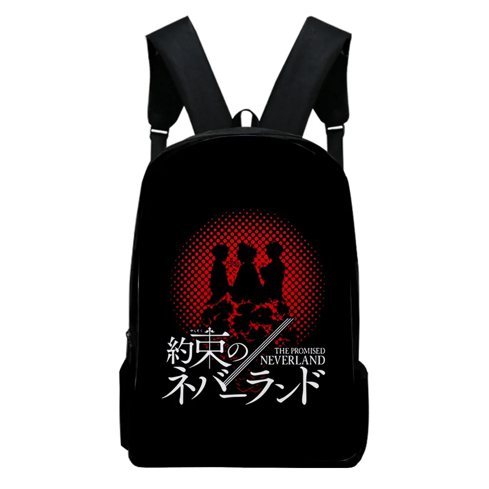 

Creative The Promised Neverland Notebook Backpacks pupil School Bags 3D Print Oxford Waterproof Boys/Girls Laptop Backpacks