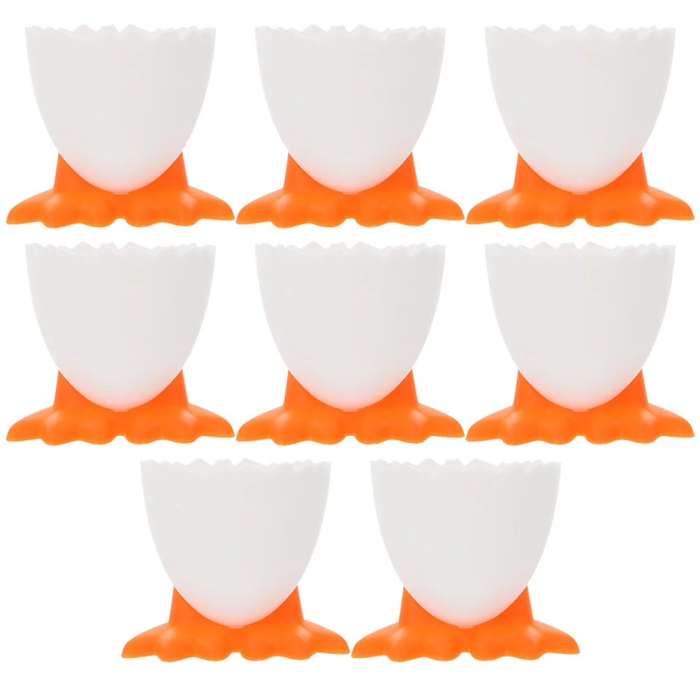 

8 Pcs Egg Display Rack Mug Display Shelf Decorative Egg Cup Decorative Tray Foot Egg Tray Tableware Egg Cup Base