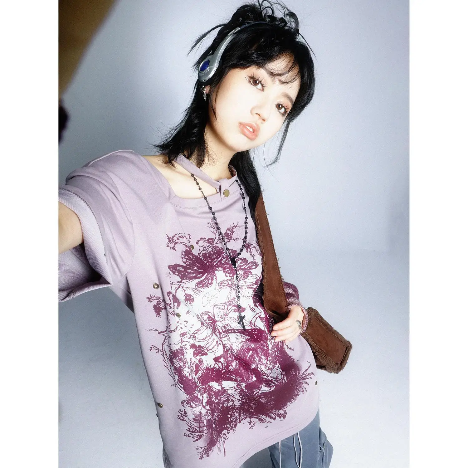 

2023 Summer Mujer Grunge Aesthetic Tee Y2k Girl Tie Dye Print T-shirt Japanese Female Harajuku O Neck Streetwear Tshirt
