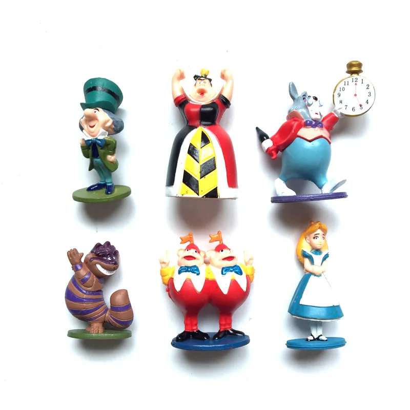 

6Pieces Alice's Adventures in Wonderland Alice Figure Anime Figures Action Model Collection Cartoon toys