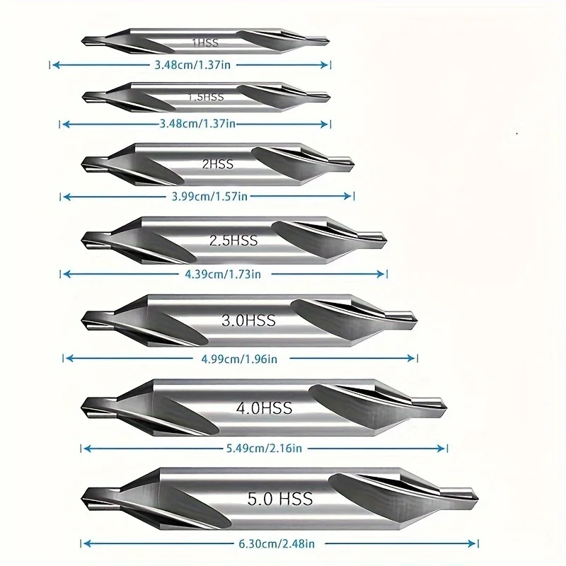 

Набор центровочных сверл из 7 предметов