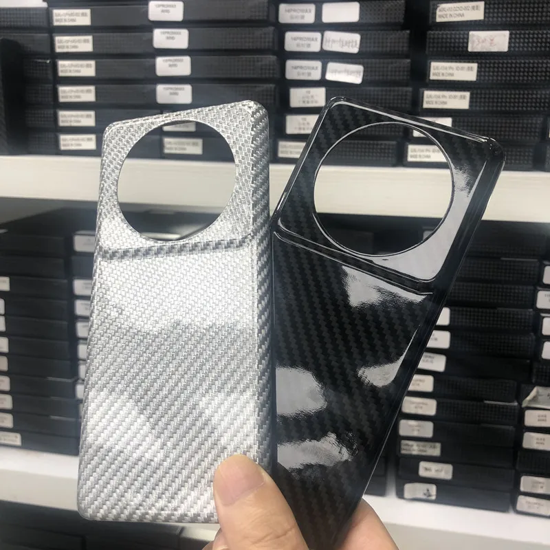 Xiaomi 12S Ultra Carbon Fiber Phone Case for Xiaomi 12s Ultra Aramid Fiber Cover Glossy Silver Black Phone Accessories