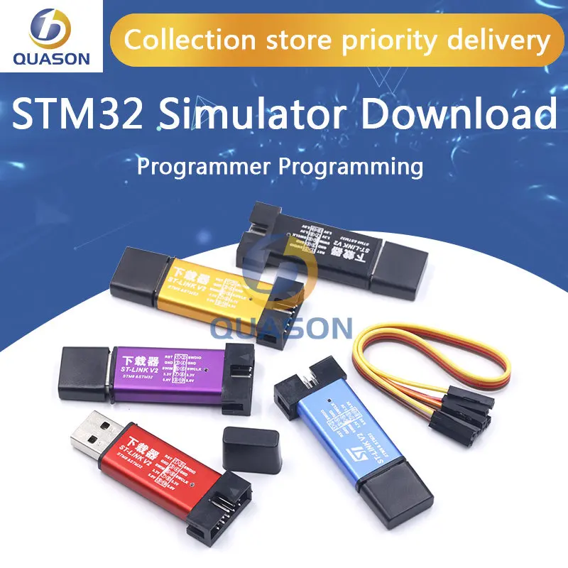 

1PCS ST LINK Stlink ST-Link V2 Mini STM8 STM32 Simulator Download Programmer Programming With Cover