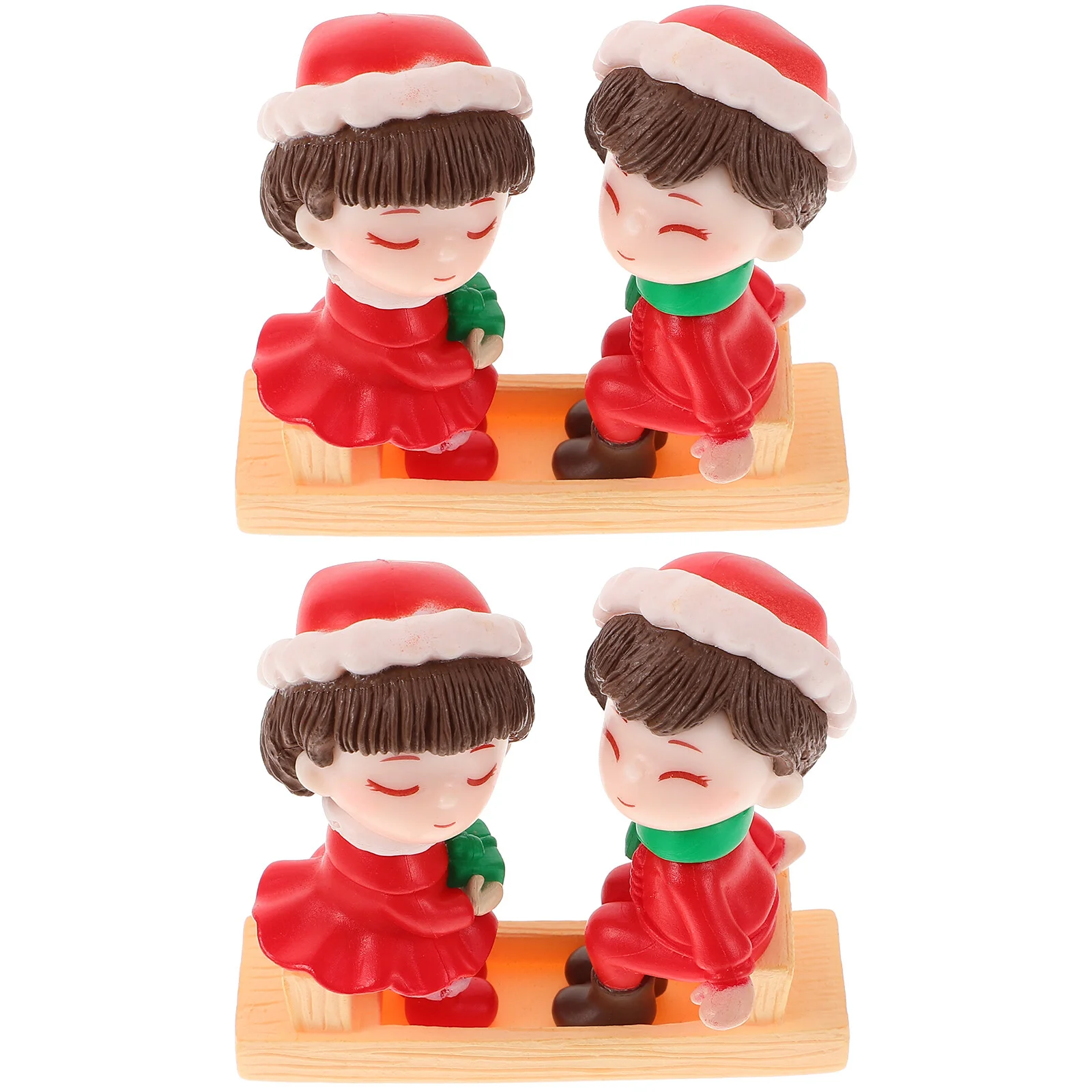 

Accessories Christmas Couple Figurines Figures Home Micro Landscape Lovers Model