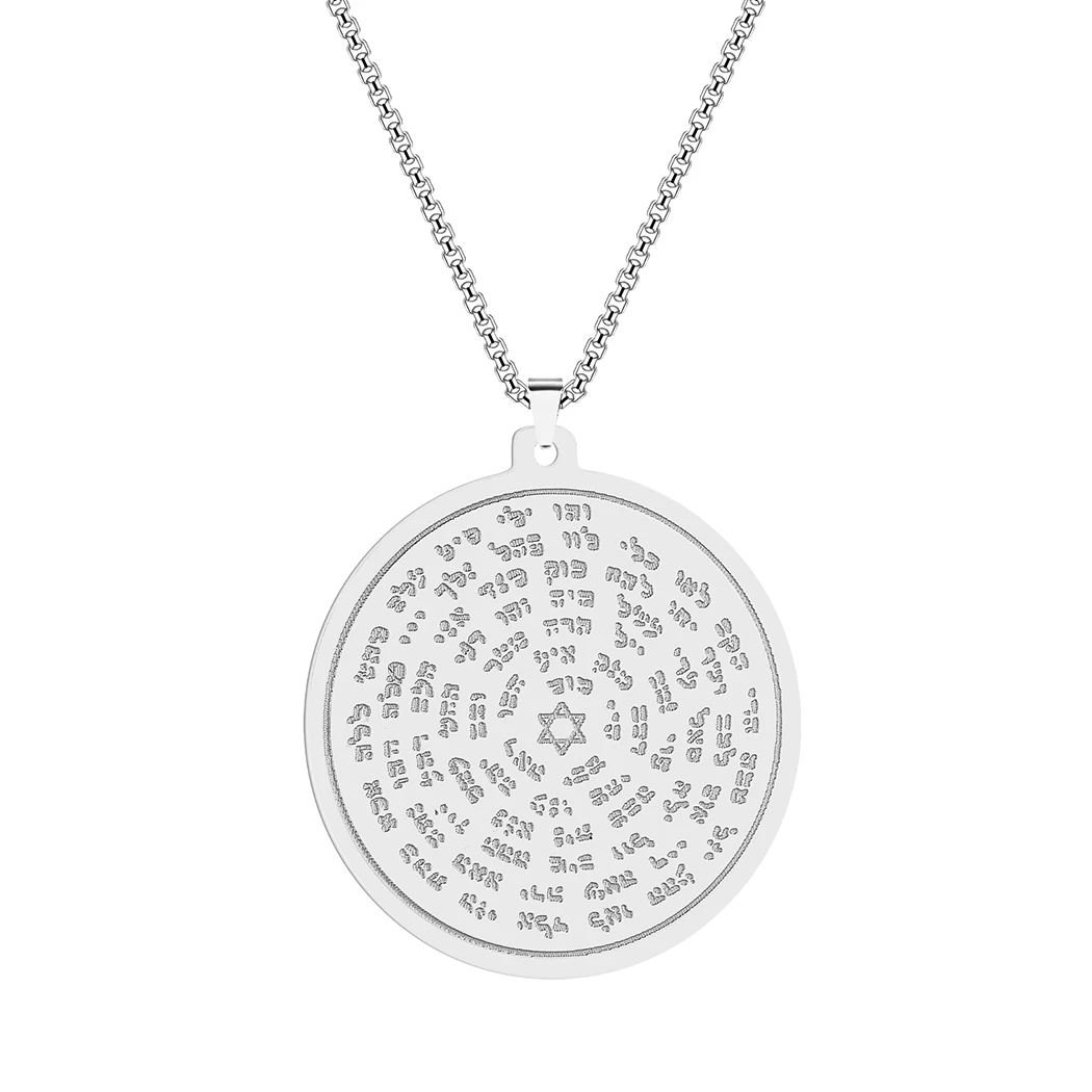 Ожерелье-талисман богатства из нержавеющей стали для женщин и мужчин ожерелье 72