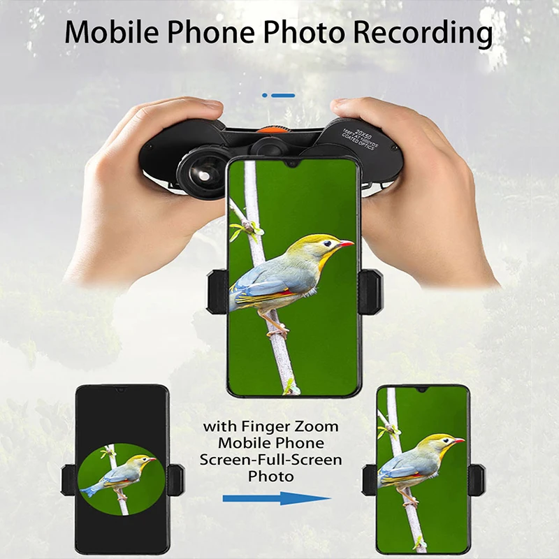 Бинокль длинный водонепроницаемый для наблюдения за птицами HD монокуляр 20 х50