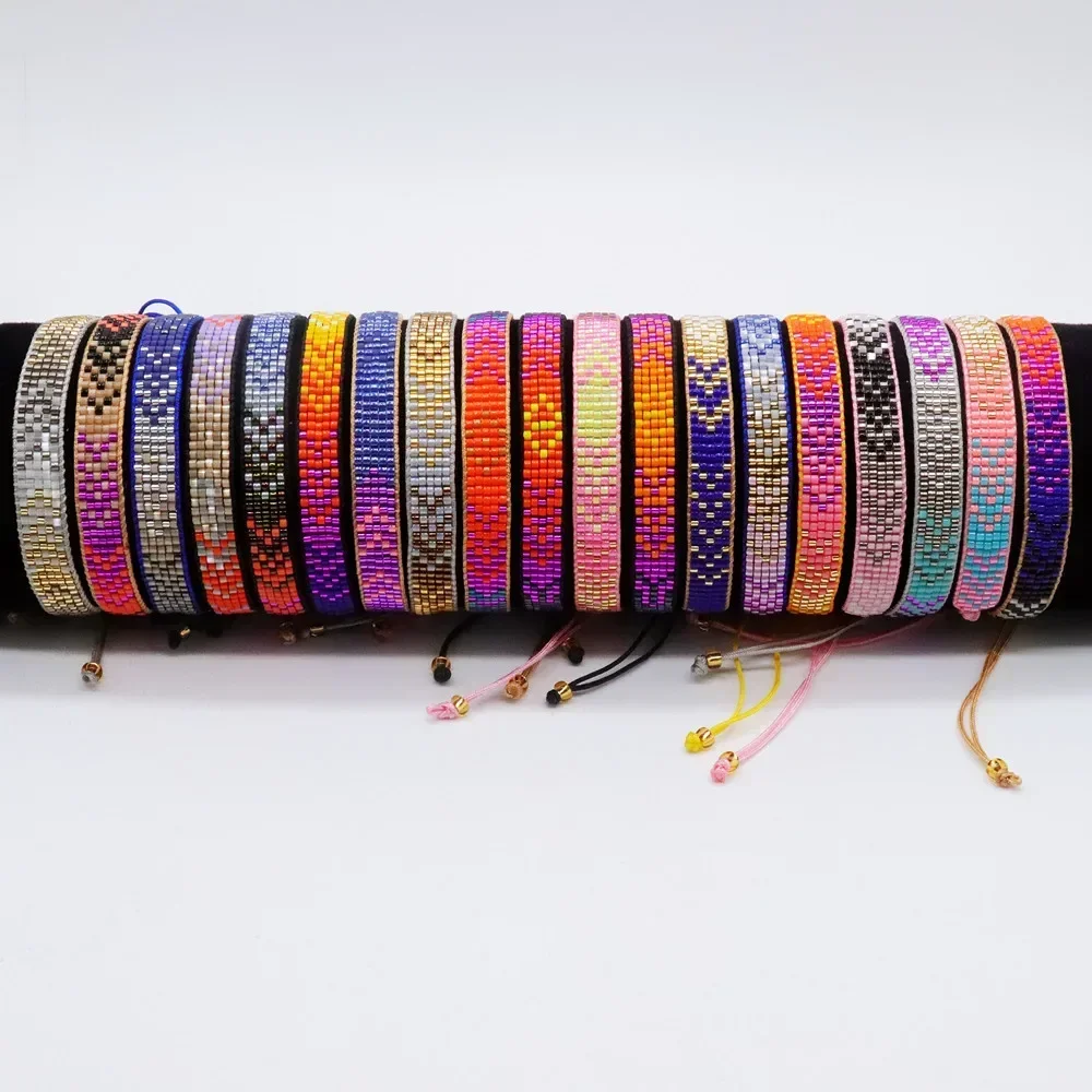 Браслет из бисера Ручной работы с узором Ретро Простота Богемия Регулируемая