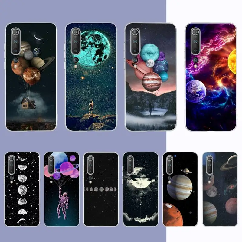 

Yinuoda Sky Space planet Moon stars Phone Case for Samsung S21 A10 for Redmi Note 7 9 for Huawei P30Pro Honor 8X 10i cover