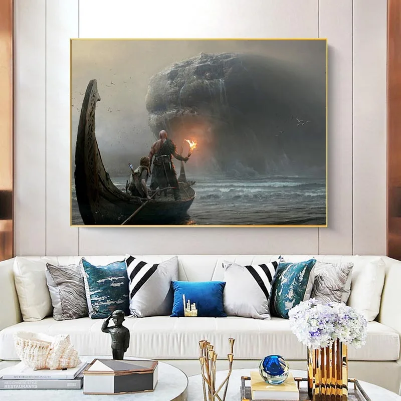 Игровой постер Бог войны персонажи HD и холст картина искусство настенные картины