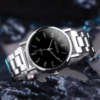 Sport Watch Men Fashion Luxury Stainless Steel Round Wristwatch Quartz Womens Watches Male Clock Reloj Hombre 1