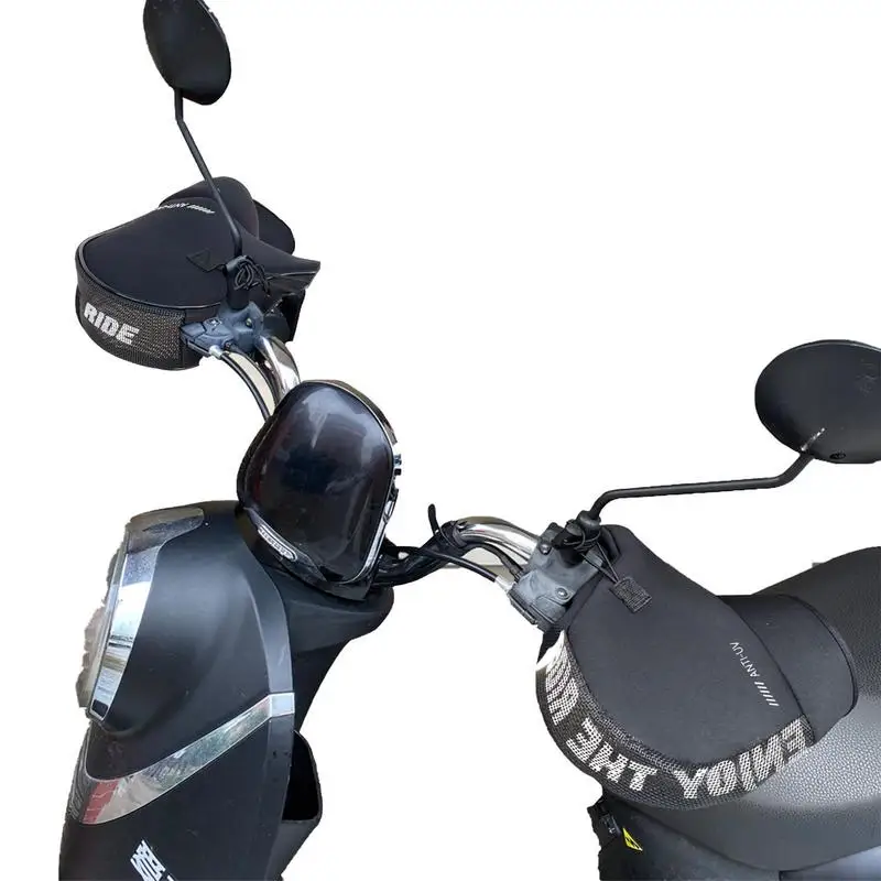 

Motorcycle Handlebar Muffs Waterproof Diving Fabric Handlebar Muffs 3D Mesh Gloves With Wrist Closure Design Bottom & Side 3D