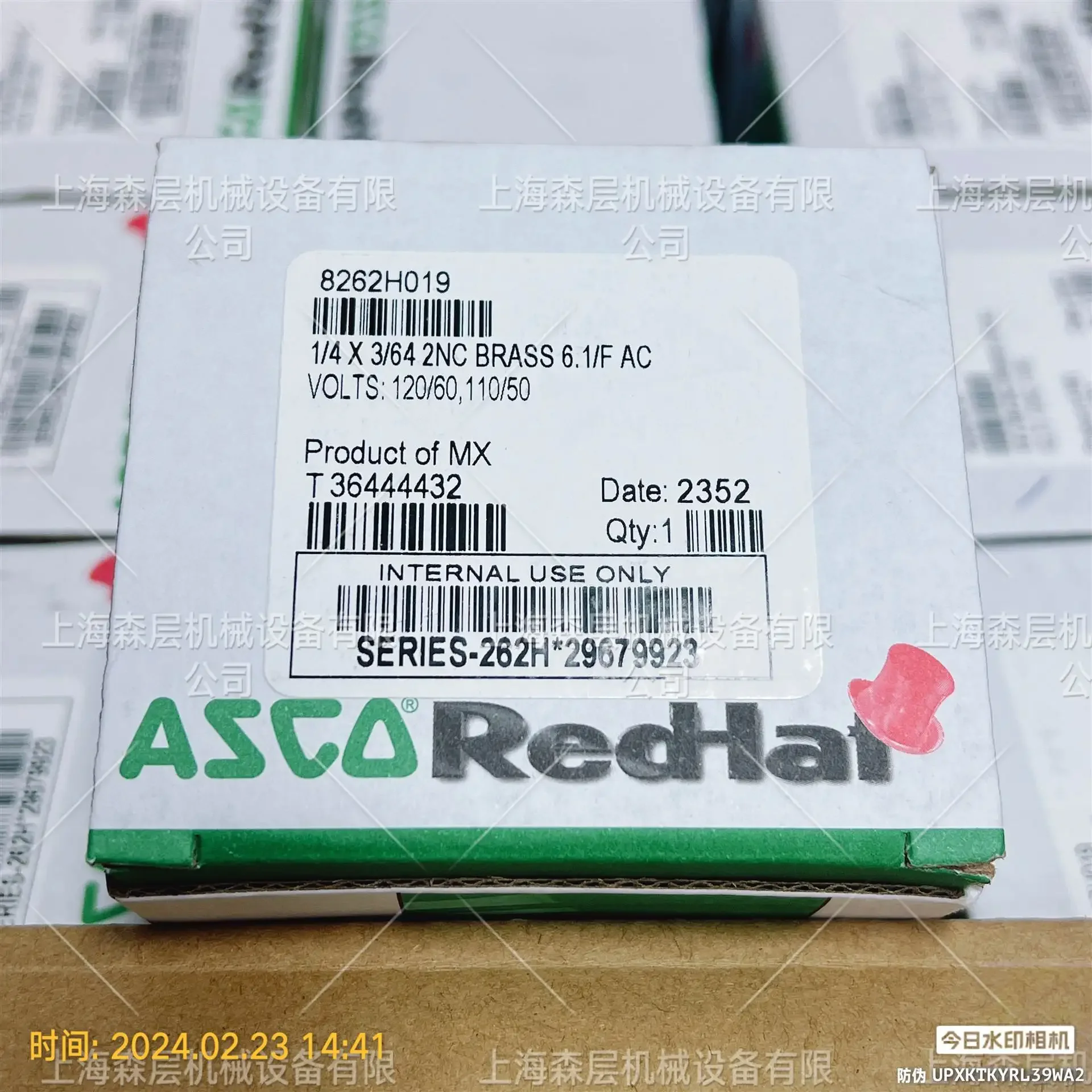 Фото Электромагнитный клапан ASCO 8210G027 110/50 (2026 г., производство США), дилер Shanghai Senlayer №3