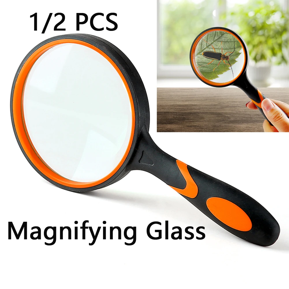 

Увеличительное стекло 10X увеличитель со стеклянными линзами, ручное, резиновое, портативное, для чтения, газет, ювелирных изделий