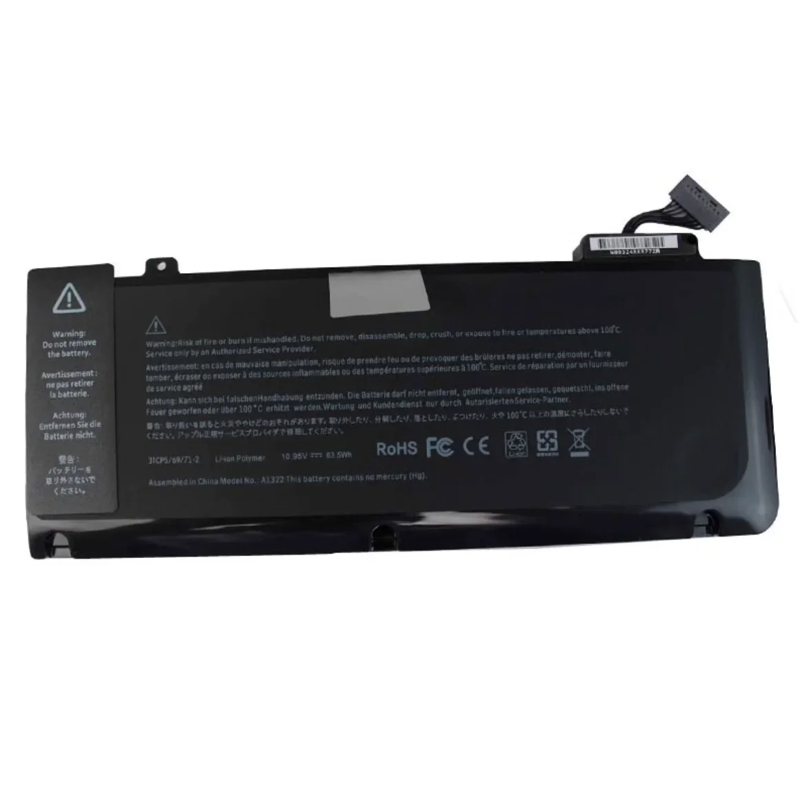 A1322 A1278 10 95 В 65 Втч Аккумулятор для ноутбука Apple MacBook Pro 13 дюймов (2009-2012) MD313 MD101 MD314 MB990