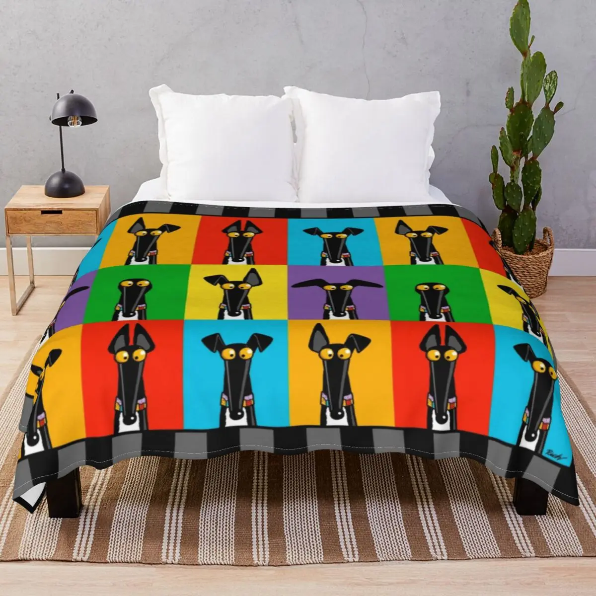 Greyhound Semaphore Blanket Velvet Plush Decoration Comfortable Unisex Throw Blankets for Bedding Sofa Camp Cinema