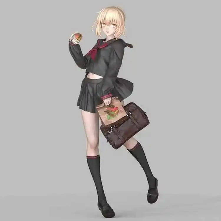 

Статуэтка из смолы, семейный набор, аниме, гаражный набор, ручная работа Wf2019, летняя FGO форма, саблейский гамбургер, фигурка из смолы, GK