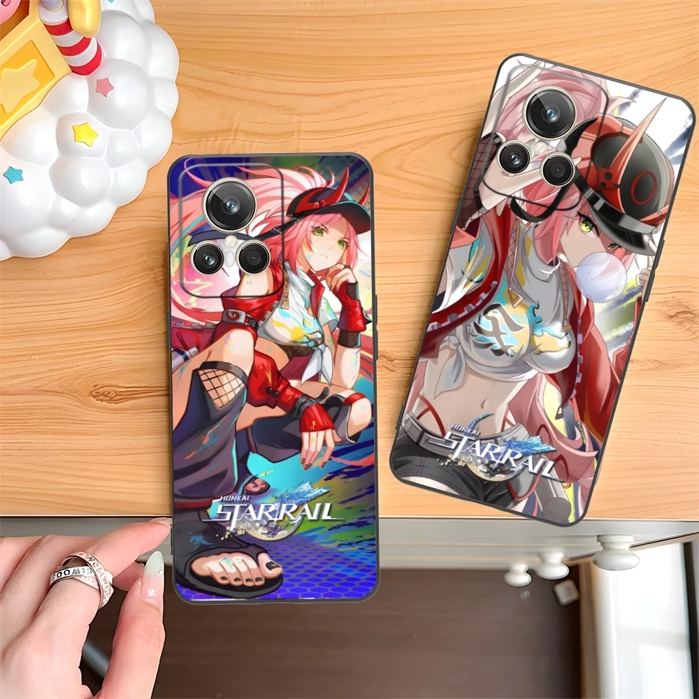 Honkai Star Rail Rappa Mobile Phone Case for Realme GT 2 9i 8i 7i Pro X50 X2 C35 C21 C20 C11 C3 Black Soft Cover Shell