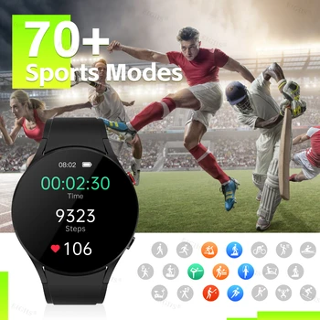 EIGIIS Smart Watch 1.32'' IPS Display Voice Calling 24H Health Monitor Custom Dial 70+ Sports Modes Men Smartwatch For Samsung 3