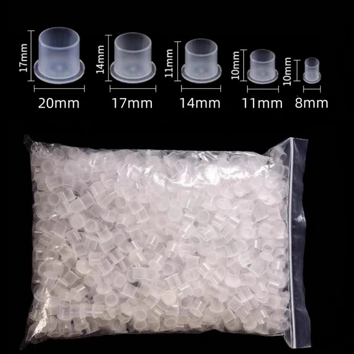 ROKYO одноразовые стабильные чашки с чернилами для татуировки прозрачный белый