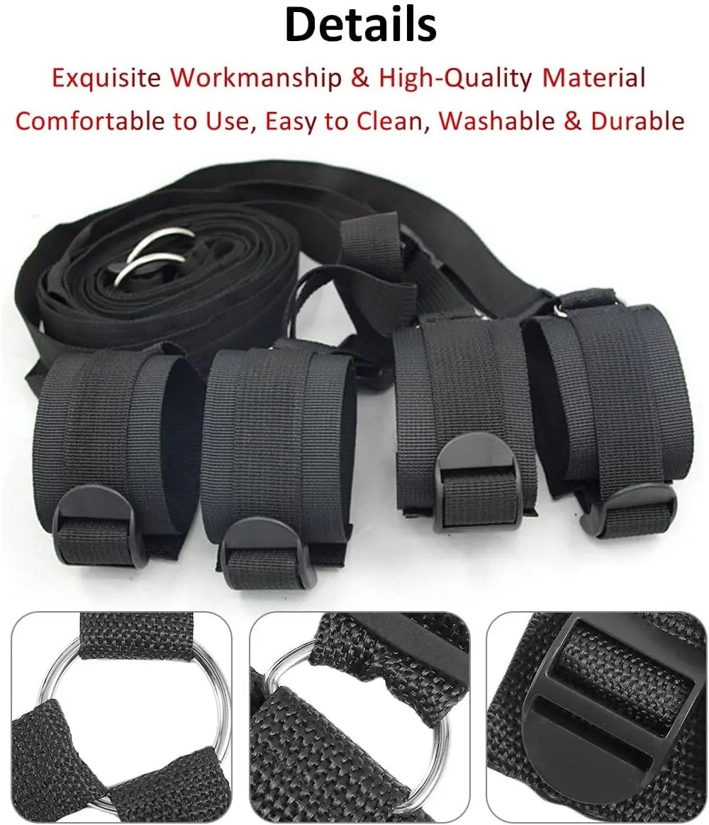 БДСМ набор на кровать регулируемые наручники манжеты лодыжку игрушки для секса