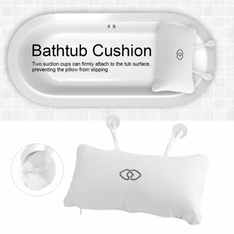 Нескользящая подушка для ванны с присосками для ванны, подушка для поддержки спины шеи на подголовнике, утолщенная домашняя подушка для горячей ванны Accersory