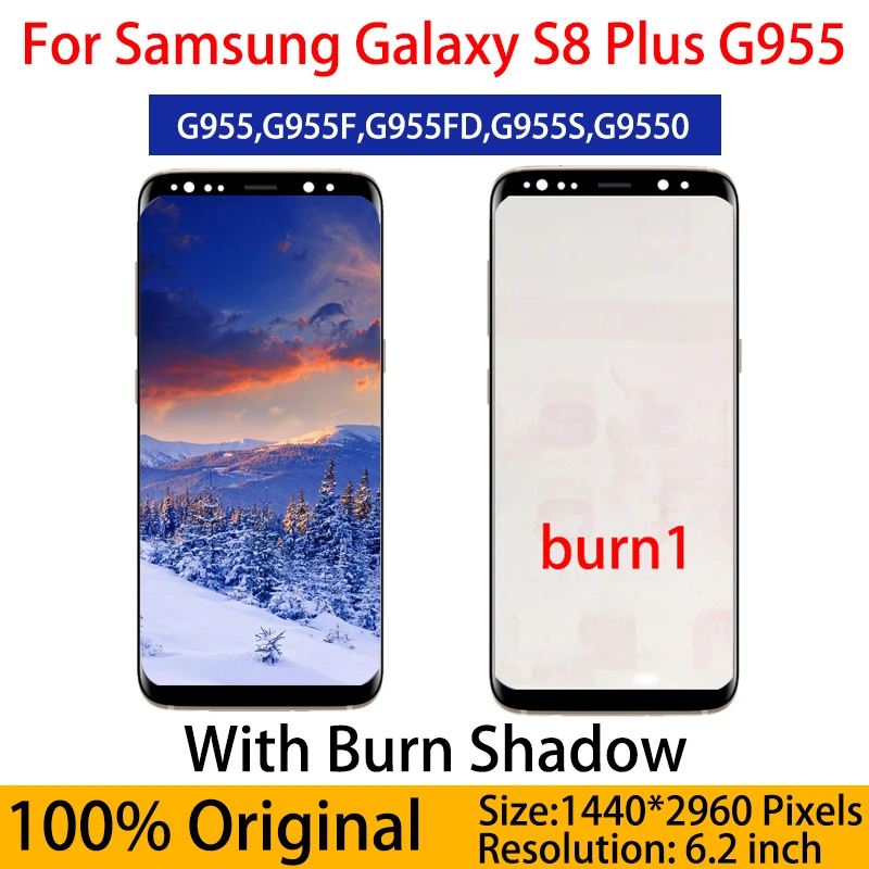 Оригинальный сенсорный ЖК-экран с дигитайзером в сборе для SAMSUNG Galaxy S8 + телефон