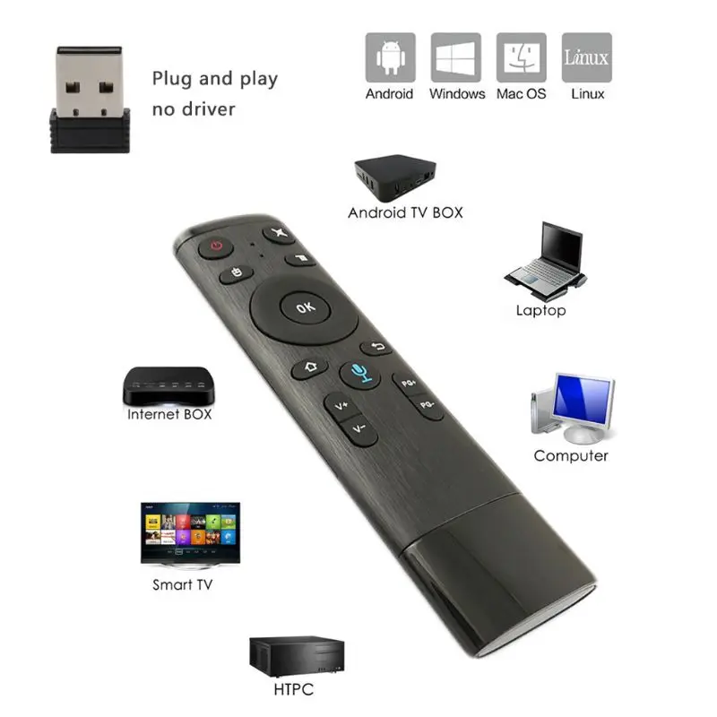 2.4G Air Mouse Гироскоп Пульт дистанционного управления 1 Мбит/с для HTPC PCTV Android Box