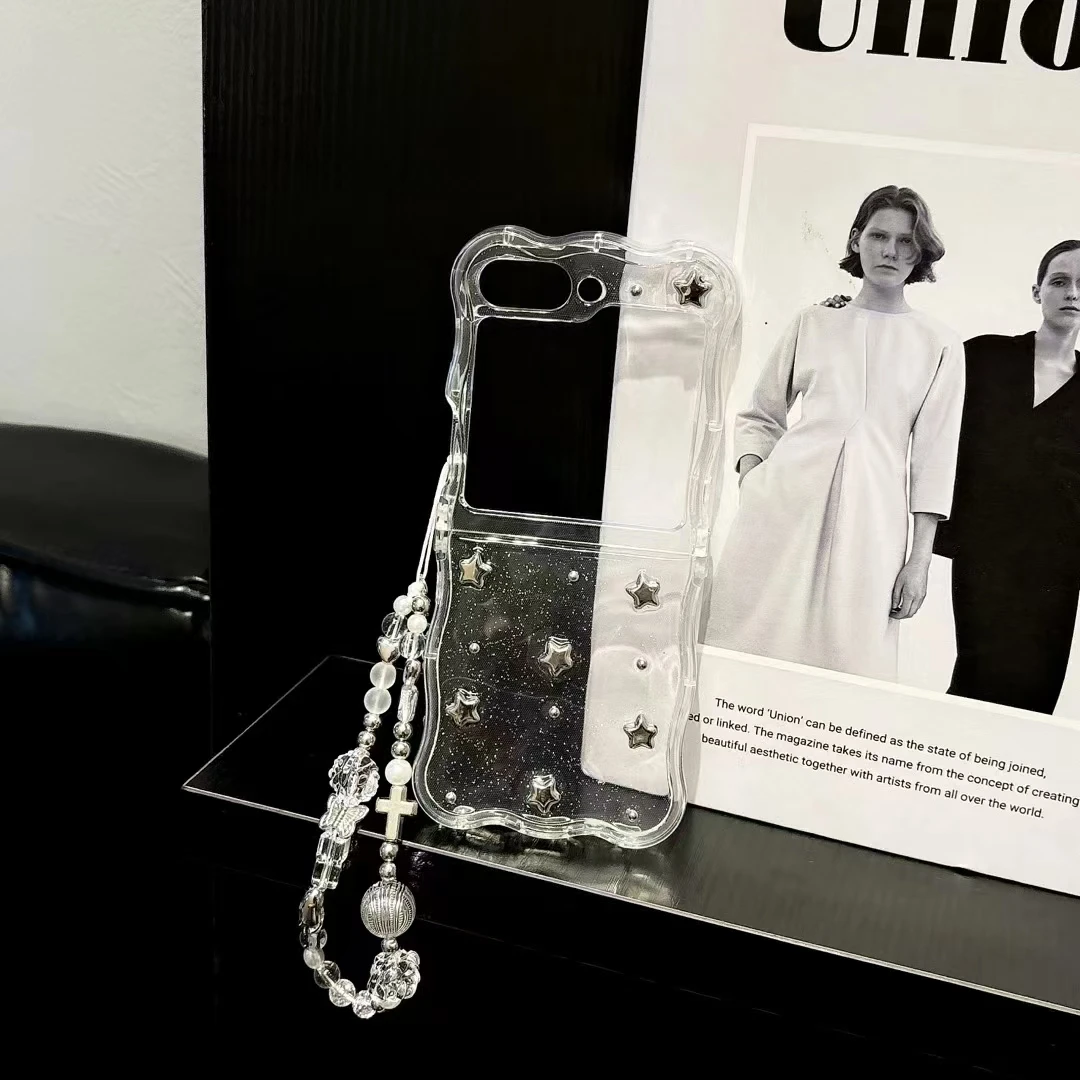 Для Samsung Galaxy Z Flip 6 5 4 3 5G F7110 F7070 Роскошный кристаллический элегантный блестящий