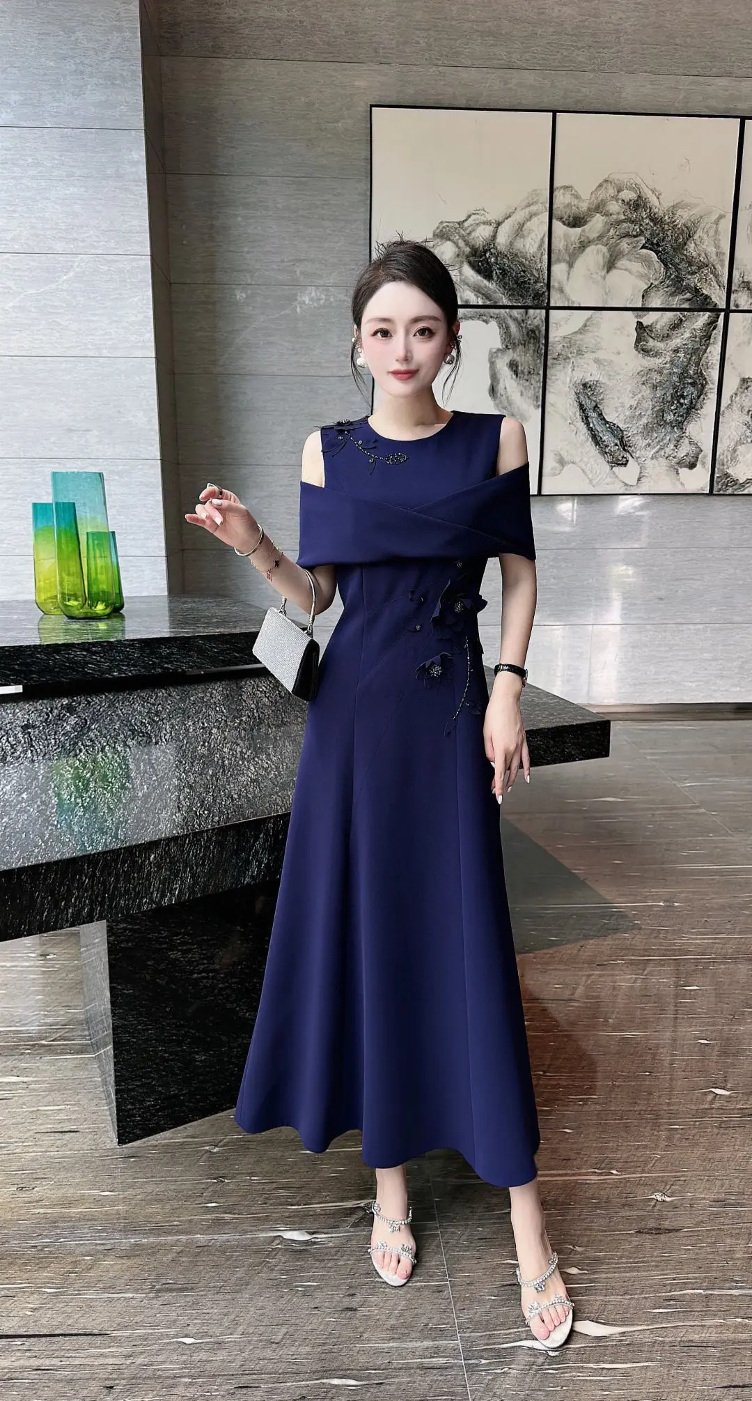 

2023 Spring/Summer Fashion New Women's Clothing Solid Color Dress 0704