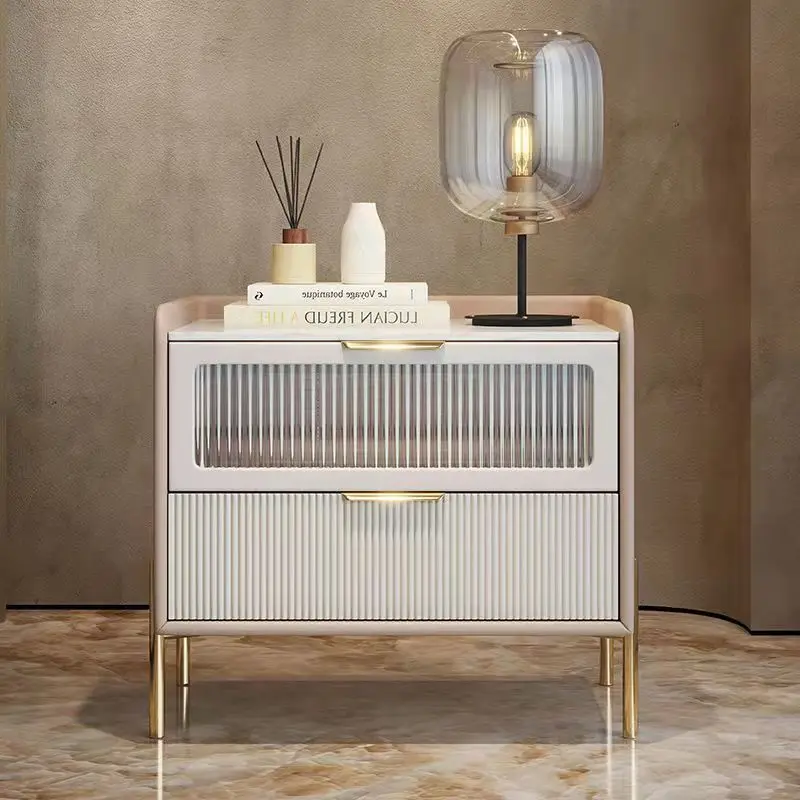 

Simple Bedside Table Bedroom Solid Wood Drawer Stands Modern Nordic Nightstands Mini Storage Cabinet Bedroom Furniture HY50BT