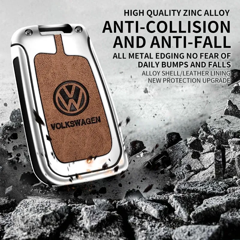 Фото Чехол-держатель для автомобильного ключа-брелока для Volkswagen VW Polo Golf 7 MK7 Tiguan Passat Jetta E-Golf, аксессуары для брелоков №3