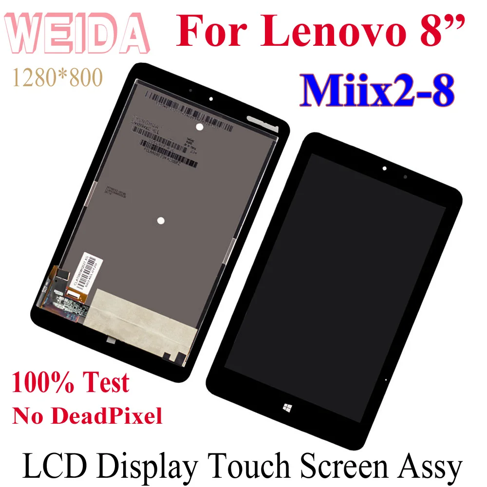 

Запасные части для дисплея 8 дюймов для Lenovo Miix2-8 Miix2 8, планшетный ПК, ЖК-дисплей, сенсорный экран, дигитайзер в сборе MIIX 2 8