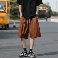 summer thin shorts men fashion retro casual straight shorts mens japanese streetwear hip hop loose shorts mens five point pants