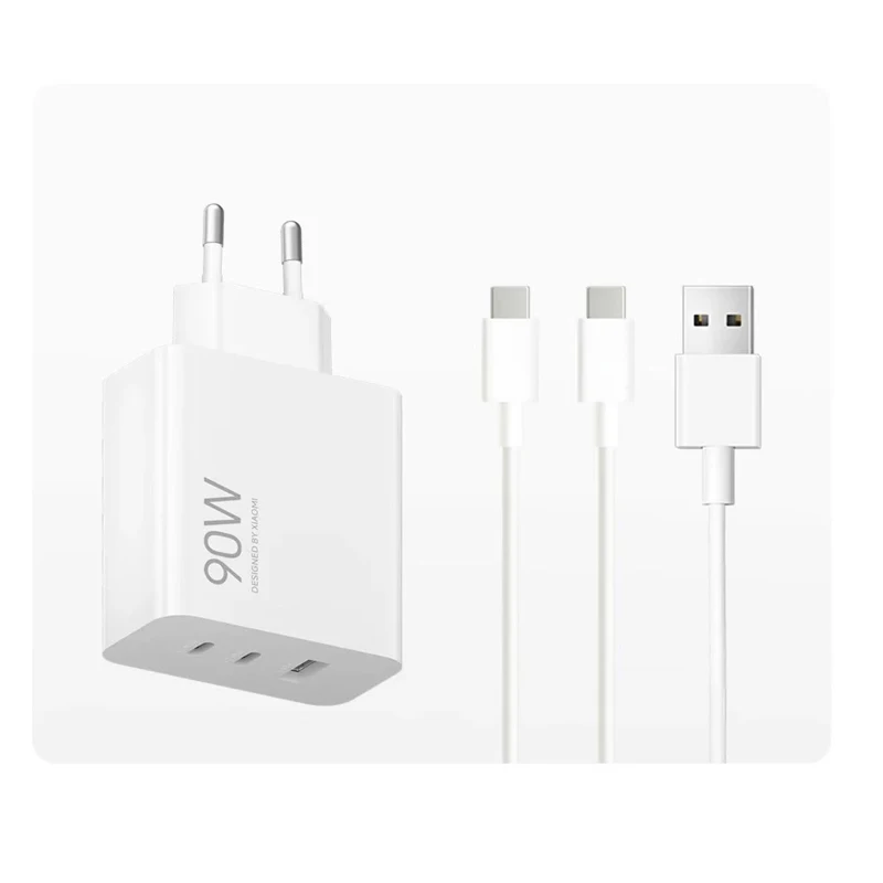 Фото Xiaomi 90W HyperCharge 3-портовый адаптер питания USB-зарядное устройство для быстрой зарядки для электроники №4