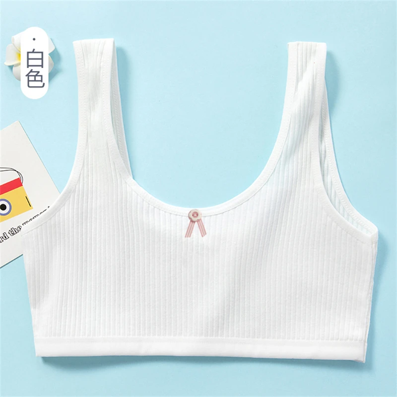 

Cotton High Quality Fashion Comfortable Tube Top Vest Double Layer Fabric Girls Bras